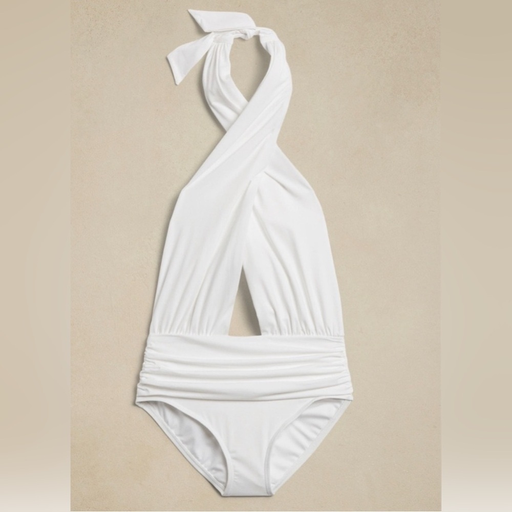 Banana Republic twisted Knot remake one piece swimsuit XL beach resort vacation